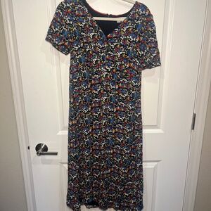 Boden Floral Midi Dress, Size 10 TALL